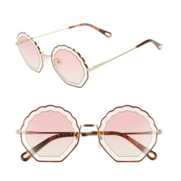 Chloe Accessories - 🆕 CHLOE Tally 56mm Scalloped Seashell Sunglasses